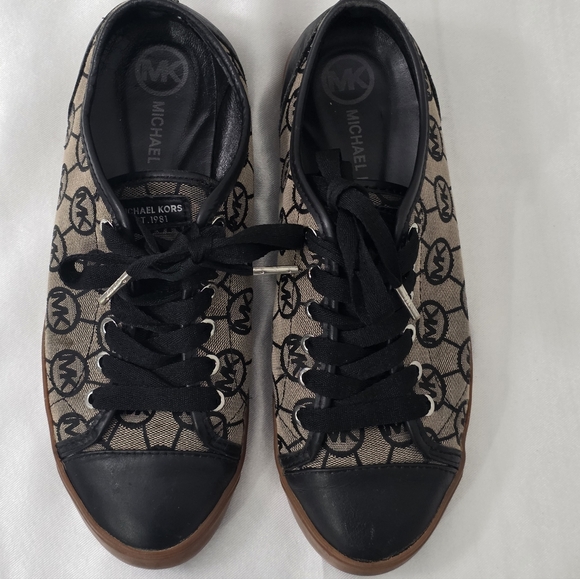 Michael Kors Shoes - Michael Kors Black and Tan Women's Sneakers
